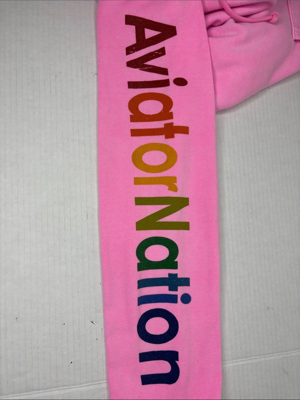 Aviator nation Pink Rainbow Patch Zip Hoodie - Picture 8 of 8